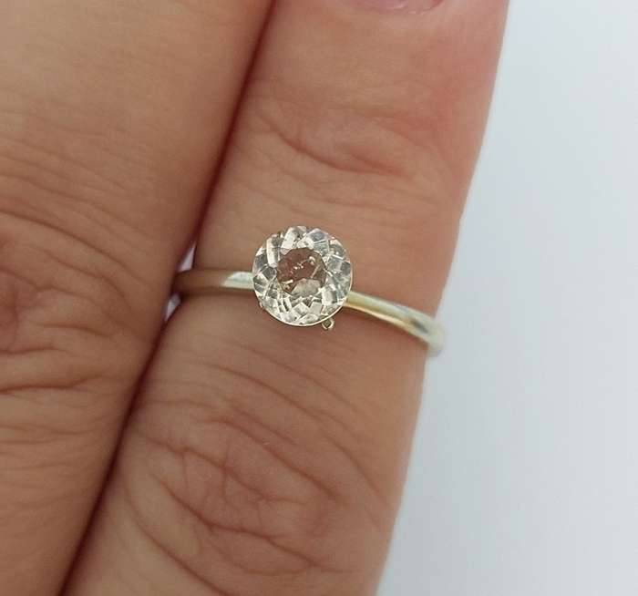 0.7ct Two Light Peach Pink Morganite