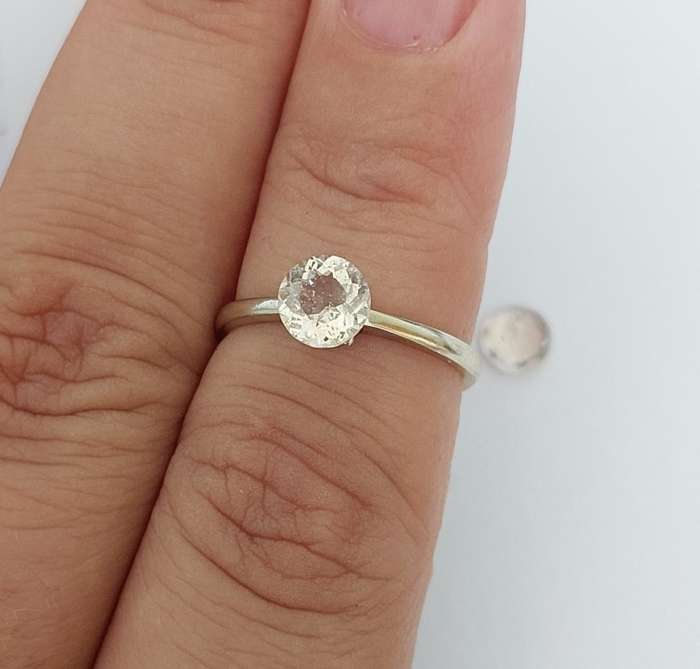0.7ct Two Light Peach Pink Morganite