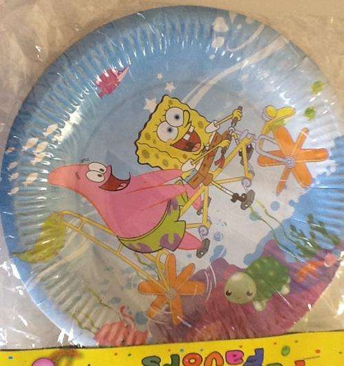 spongebob kids PARTY BIG PAPER PLATES(10)