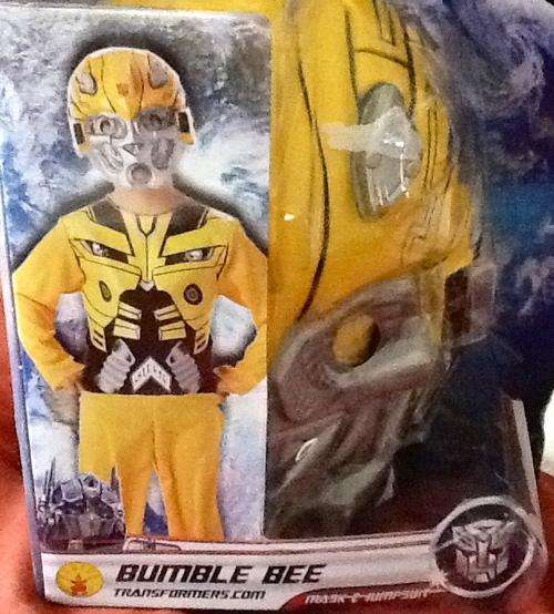 Transformer mask and jumpsuit bumbel bee - from toys r us - 4-7 yr