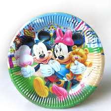 Mickey and minnie mouse kids PARTY BIG PAPER PLATES(10)