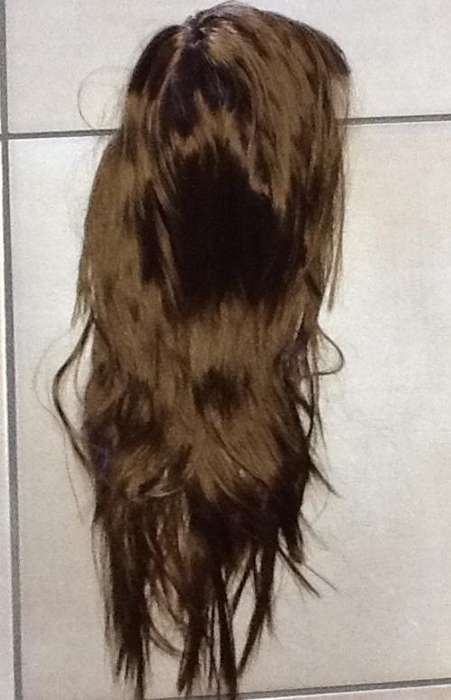 Brown brunette wig long hair. -  dress up