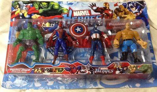 MARVEL HEROES avengers FIGURINES  - Hulk, SPIDERMAN, THING, Captain america - cake toppers 14cm