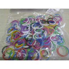 Rainbow loom bands - make your own bracelets  - double mix colors