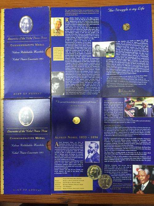 Nobel Laureates Mandela Medallions (x2)