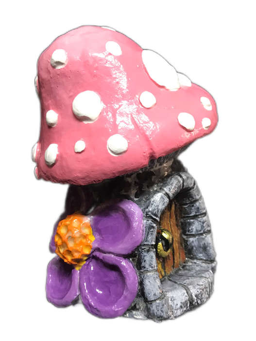 Toadstool Fairy House (Pink)