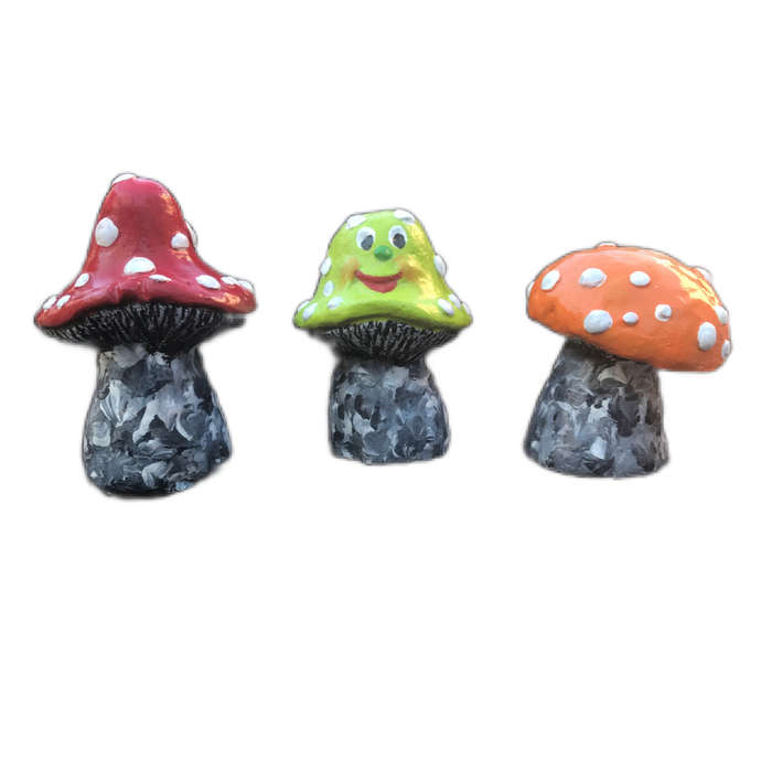 Three Tiny Toadstools (RED)