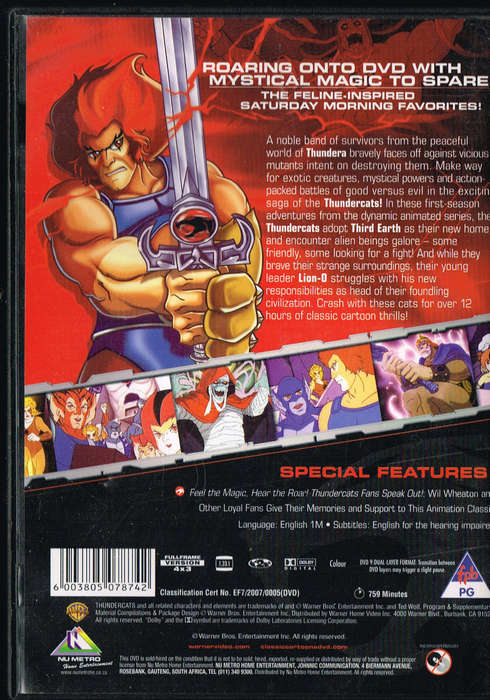 Thundercats Volume 1 Season 1 [disc 6 missing]
