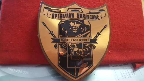 RHODESIA; OPERATION HURRICANE NORTH EAST BORDER PLAQUE