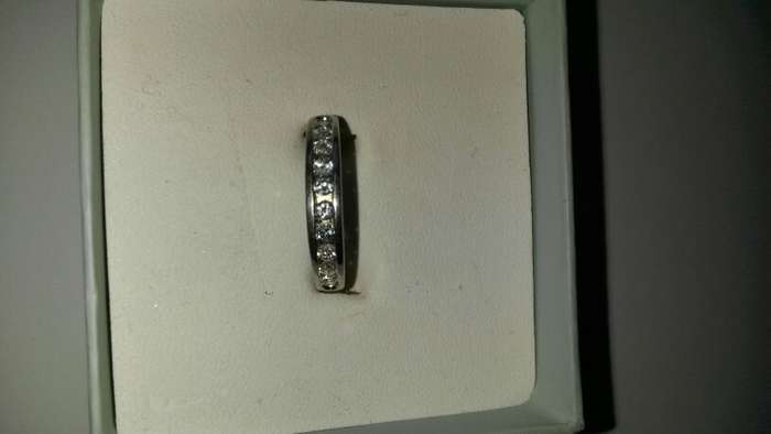 Solid Sterling Silver Half Eternity Ring