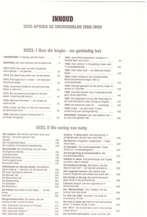 SUID-AFRIKA SE GRENSOORLOG, 1966-1989, SPESIALE LEER UITGAWE