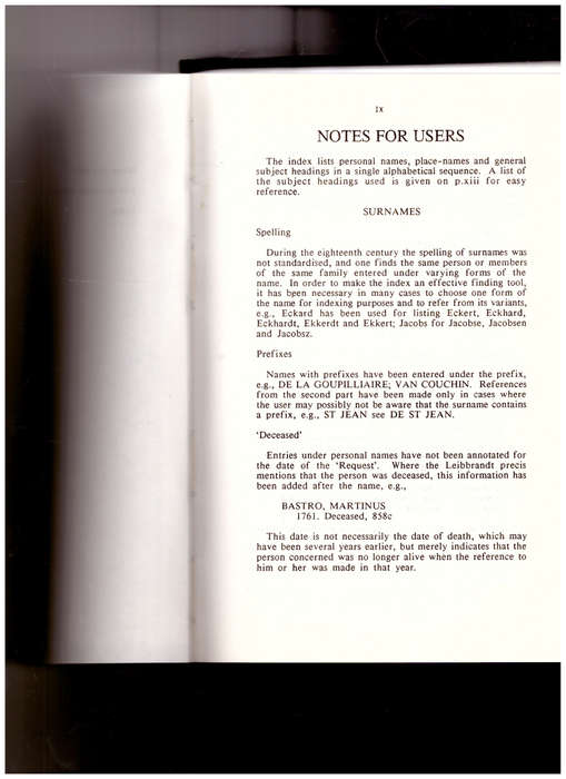 PRECIS OF THE ARCHIVES OF THE CAPE OF GOOD HOPE, REQUESTEN OR MEMORIALS INDEX VOL.V