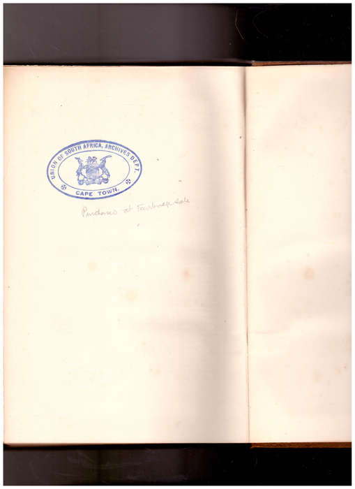 PRECIS OF THE ARCHIVES OF THE CAPE OF GOOD HOPE, REQUESTEN OR MEMORIALS F-O VOL.II 1 ST ED. 1906