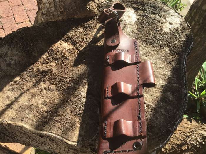 CONDOR TOKI KNIFE 4,73 1075 CARBON STEEL BLADE, MICARTA HANDLE, WELTED LEATHER SHEATH CKT3920