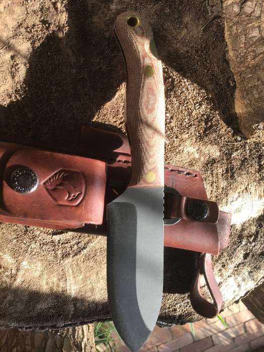 CONDOR TOKI KNIFE 4,73 1075 CARBON STEEL BLADE, MICARTA HANDLE, WELTED LEATHER SHEATH CKT3920