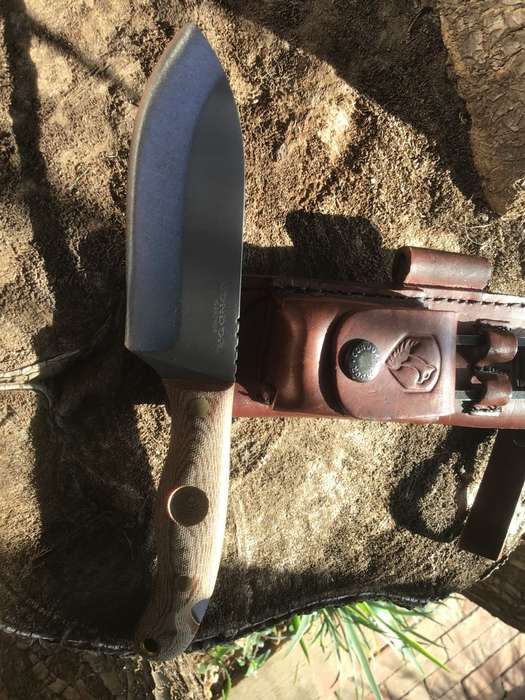 CONDOR TOKI KNIFE 4,73 1075 CARBON STEEL BLADE, MICARTA HANDLE, WELTED LEATHER SHEATH CKT3920