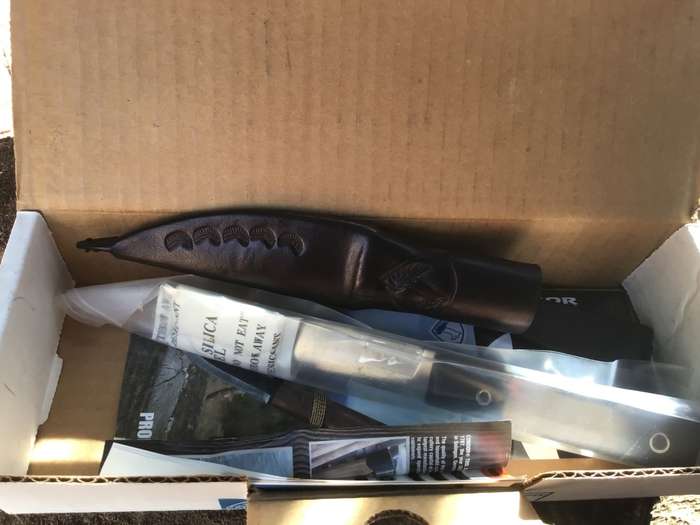 CONDOR URBAN EDC PUUKKO KNIFE 3,29 1095 CARBON STEEL BLADE, PLACK PAPER MICARTA HANDLE, WELTED SHEA