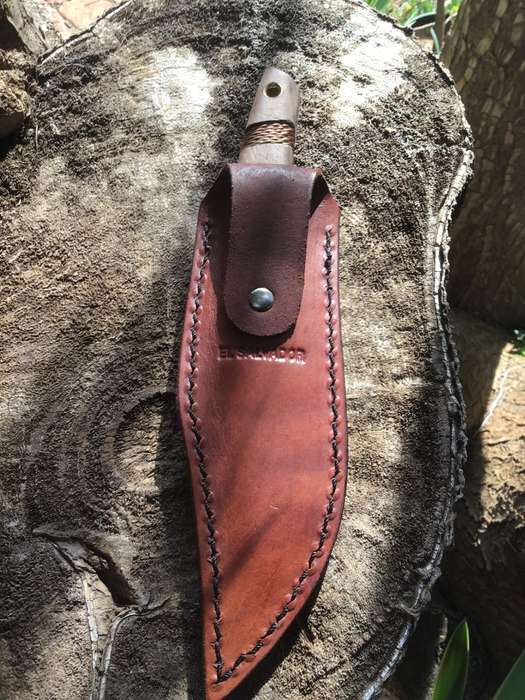 CONDOR HEADSTRONG KNIFE 4,02 1095 CARBON STEEL BLADE, WALNUT HANDLE, WELTED LEATHER SHEATH CTK2813