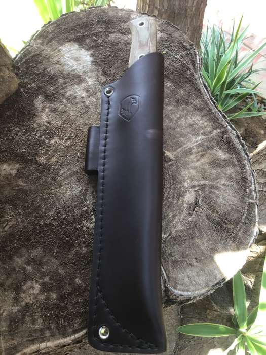 CONDOR LOW DRAG KNIFE 6,58 1075 CARBON STEEL BLADE, MICARTA HANDLE, WELTED LEATHER SHEATH CTK2814