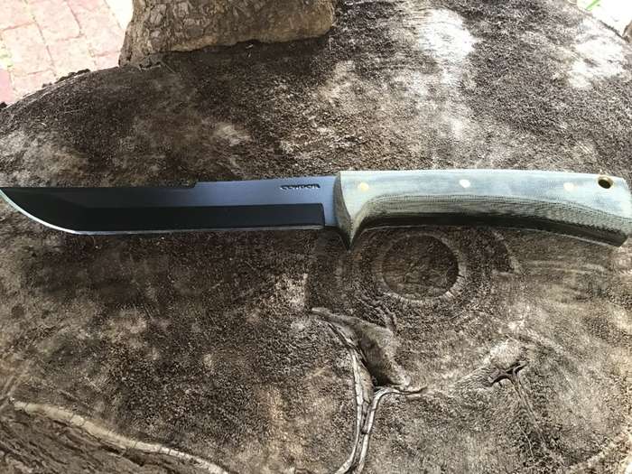 Condor Garuda Tanto Knife 6" Carbon Steel Blade, Micarta Handle, Nylon Sheath CTK270-66HC