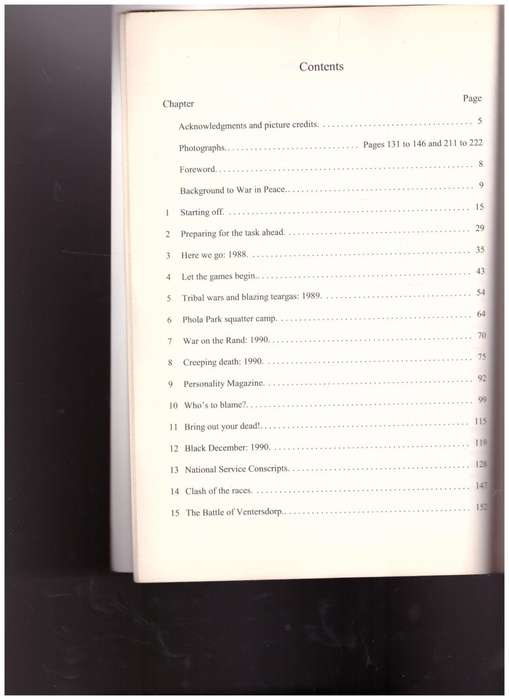 WAR IN PEACE, THE TRUTH ABOUT THE SOUTH AFRICAN POLICE`S EAST RAND RIOT UNIT 1986-1994