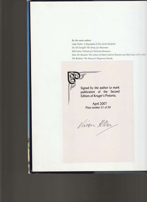 KRUGER`S PRETORIA by VIVIEN ALLEN *SIGNED*