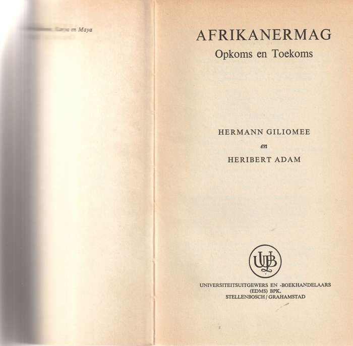 AFRIKANER-MAG: OPKOMS EN TOEKOMS