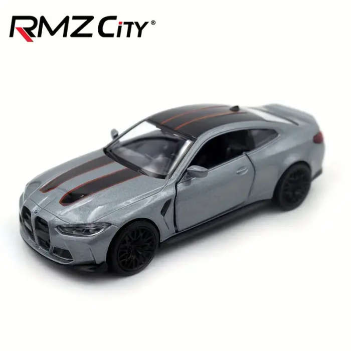 Silver BMW M4 Limited Edition Die-Cast Metal Model Car, with functioning opening doors!