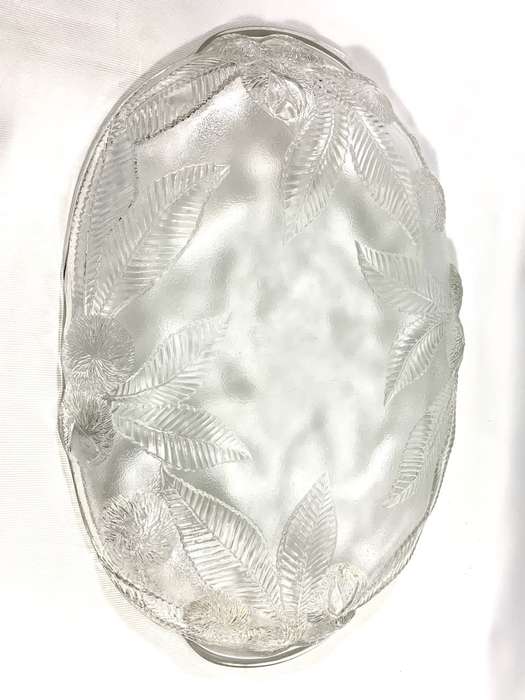 Glass Platter and Drinking Glasses