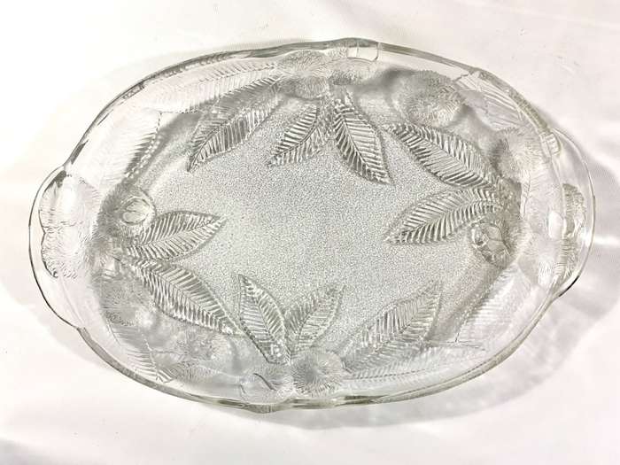 Glass Platter and Drinking Glasses