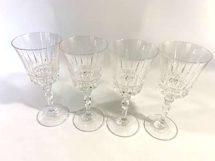 Glass Platter and Drinking Glasses