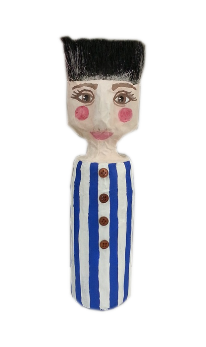 Ou Borselkop - Paper Mache doll