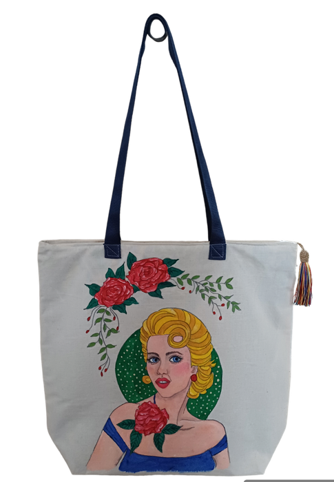 Blonde Lady Canvas Tote Bag