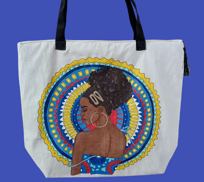 African Lady III Canvas Tote Bag
