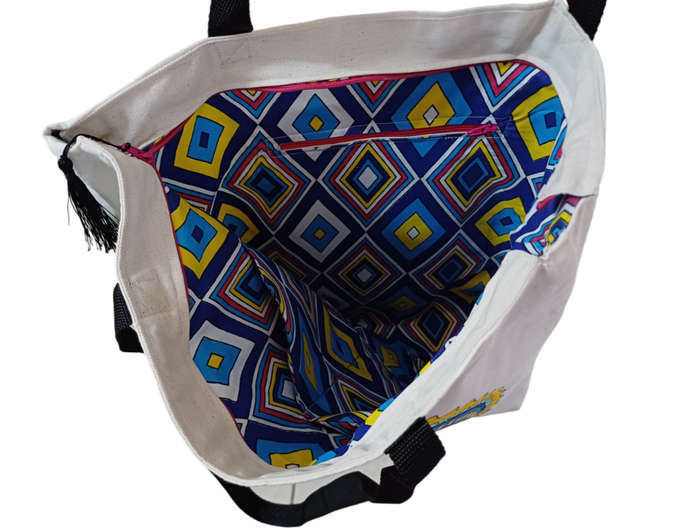 African Lady III Canvas Tote Bag