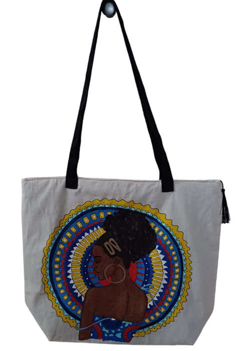 African Lady III Canvas Tote Bag