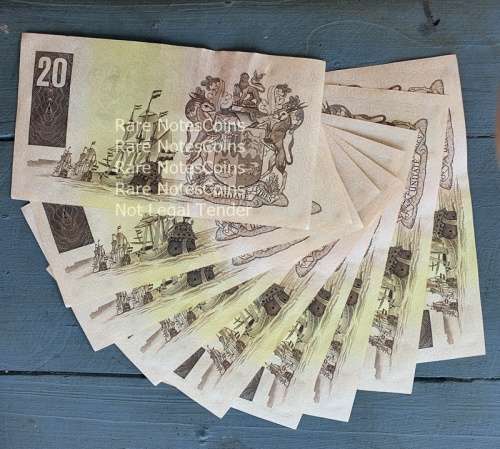 9 C Stals Sequential Twenty Rand Banknote 1St issue. ( About Mint State)