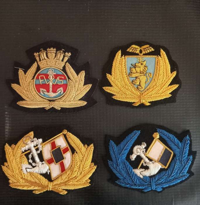 Merchant Navy Cap badges (3)
