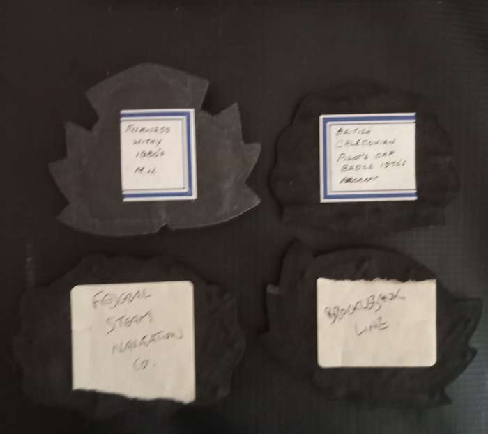Merchant Navy Cap badges (3)