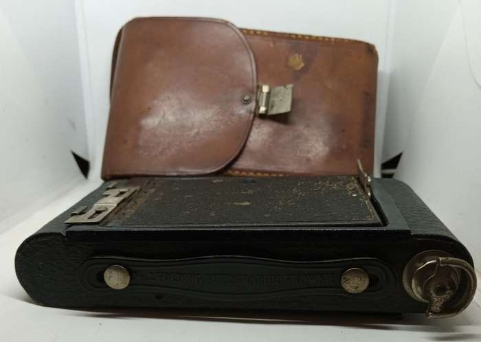 Kodak No 2 Folding Autographic Brownie with Leather case