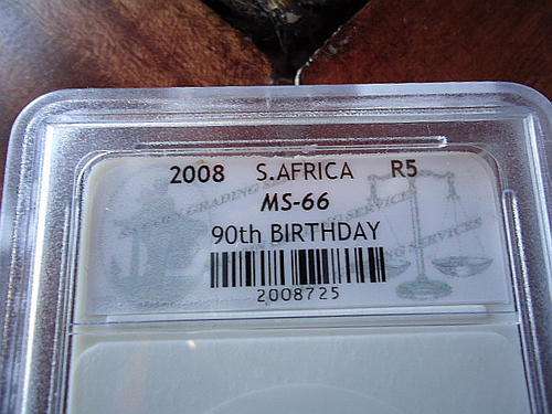 MANDELA 2008 ms66 SACGS