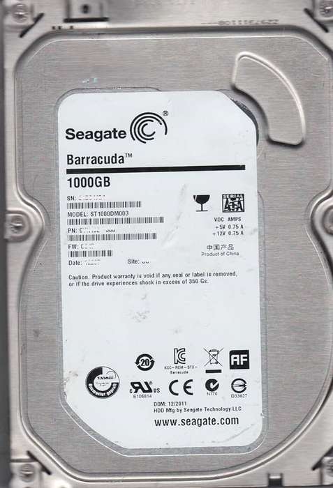 Seagate Barracuda 1TB Desktop HDD
