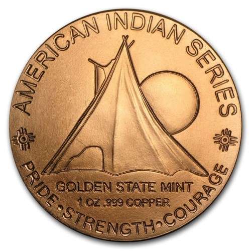 1 oz Copper Round - Sitting Bull