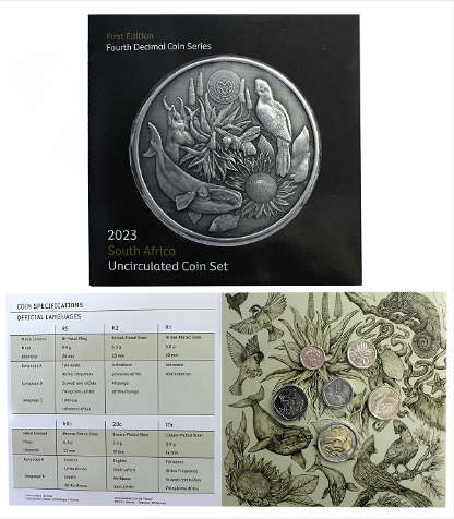 *Sealed* 2023 SOUTH AFRICAN  UNCIRCULATED SET   NEW COINAGE  OF THE 4TH DECIMAL COIN SERIES