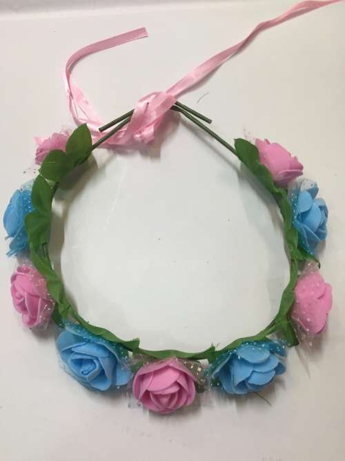 Flower rings for head Mixed colors