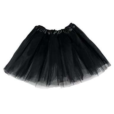 Kids/Girls tutu skirt: BLACK +-28-30cm length