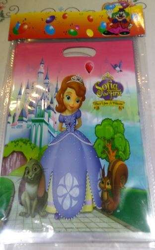 Sofia the First party Loot bags(10)- 18cm by 28cm