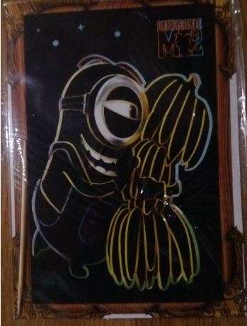 Despicable Me (Minions) scratch art- Great as a party favor
