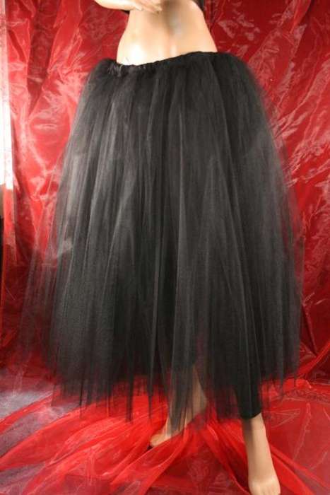 Adult tutu skirt: BLACK- 70CM- EXTRA LENGTH