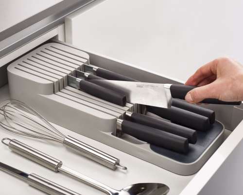 DRAWER STORE COMPACT 2-TIER KNIFE ORGANIZER / NEAT STORAGE SOLUTION